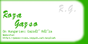 roza gazso business card